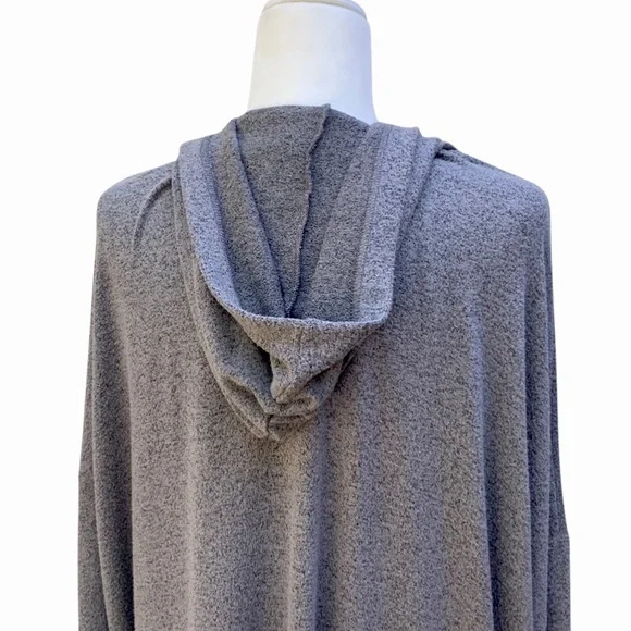 SOLD🏷NEW Young Fabulous & Broke Grey Hooded Open Front Cardigan, Small - Picture 7 of 9